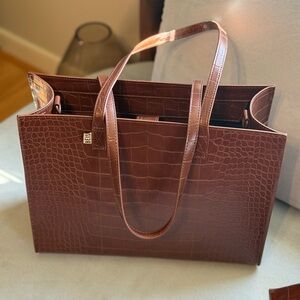 BEIS Work Tote in Maple Croc